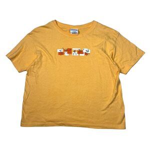 Reebok Vintage Y2K Sports Short Sleeve Tee T-Shirt Orange Womens Medium
